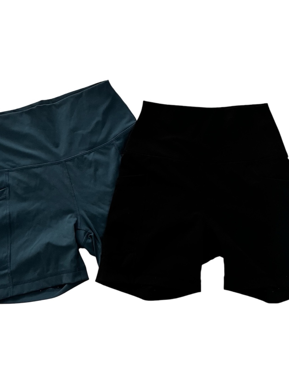 90 Degree by Reflex Women's Bike Shorts in Black and Deep Teal